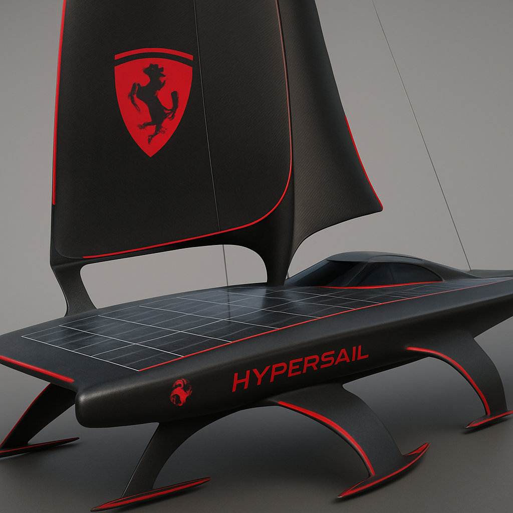découvrez l’hypersail de ferrari : une coque en carbone high-tech et une électronique innovante inspirée des bolides de la marque, alliant performance et technologie de pointe.