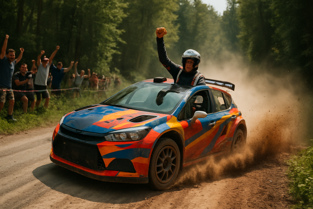 découvrez les photos exclusives de quentin gilbert célébrant sa dixième victoire royale au rallye mouzon-frézelle, un moment fort de passion et de performance automobile.