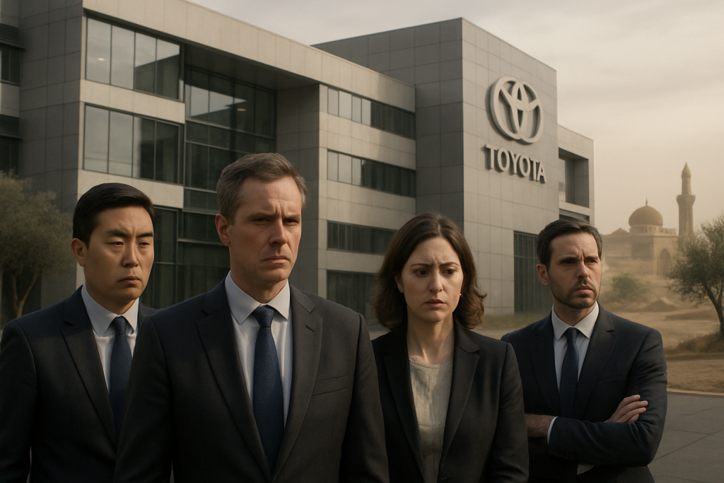 toyota annonce une baisse de son bénéfice net annuel et annonce une approche prudente face aux incertitudes liées à la crise au moyen-orient.